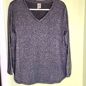 Faded Glory Longsleeve Sparkly Shirt, Size 1X